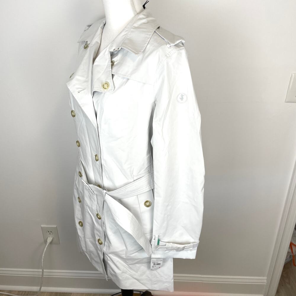 Save The Duck Pro Tech Belted Double Breasted Trench Coat In White Size XXL New - Picture 6 of 16